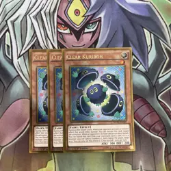 MVP1-ENG47 x3 Clear Kuriboh Gold Rare Excellent Conditon Yugioh - Image 1