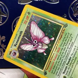 1999 Pokemon Venomoth Holo Rare 1st Edition Jungle 13/64 LP + Card - Image 4