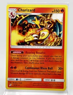 Charizard 14/181 Rare Regular Non Holo Team Up Pokemon Card 2019 LP - Image 1