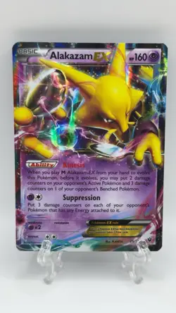 Pokemon TCG Alakazam EX 25/124 Ultra Rare Holo Card XY Fates Collide - Image 1