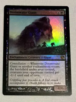 MTG Doomwake Giant Foil Card Journey Into NYX Set - Image 1
