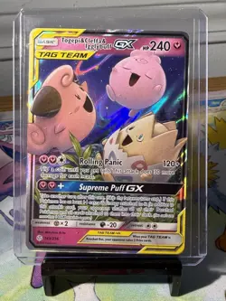 Pokemon TCG Togepi Cleffa Igglybuff GX Card 143/236 Tag Team Cosmic Eclipse - Image 1