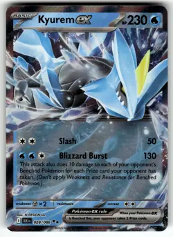 Kyurem ex 028/086 SV: Black Bolt NM Pokemon Card TCG - Image 1