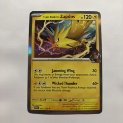 Pokemon TCG : 070/182 Team Rocket's Zapdos : Rare Holo Card : Destined Rivals - Image 1