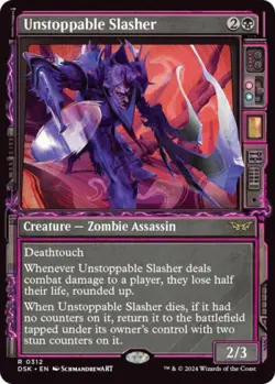 Unstoppable Slasher (Showcase) -Foil Light Play MTG Duskmourn: House of Horror - Image 1