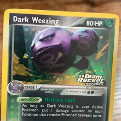 Dark Weezing 42/109 EX Team Rocket Returns REVERSE HOLO Uncommon Pokemon Card LP - Image 4