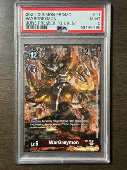 WarGreymon 2021 Digimon June Premier To Event Prize Card Set VERY RARE PSA 9 - Image 2
