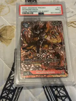 WarGreymon 2021 Digimon June Premier To Event Prize Card Set VERY RARE PSA 9 - Image 3