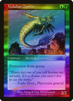 Vodalian Zombie FOIL Invasion PLD Blue Black Common MAGIC MTG CARD ABUGames - Image 1