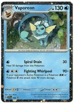 Vaporeon - 168 (Cosmos Holo) 168 Sv: Scarlet & Violet Promo Cards Holo - Image 1