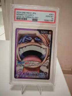 PSA 10 Luffy OP09-061 Emperors In The New World Japanese One Piece Card - Image 1