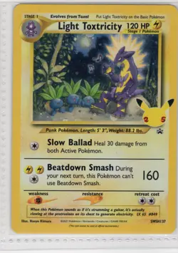 Light Toxtricity SWSH137 SWSH: Sword & Shield Promo Cards Holo - ACTUAL CARD - Image 1
