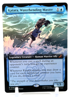 MTG: Avatar: The Last Airbender: Katara, Waterbending Master (Ext Art) (FOIL) - Image 1