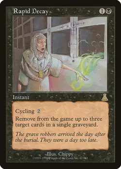 Rapid Decay 1x FOIL UD MTG Urza's Destiny Rare Vintage NM black - Image 1