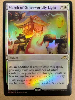 MTG 1x FOIL March of Otherworldly Light 28 Kamigawa Neon Dynasty Magic the x1 NM - Image 1
