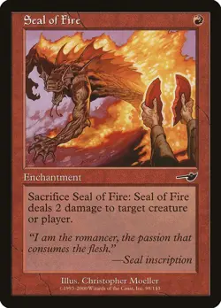 Nemesis Seal of Fire MTG Magic the Gathering NM - Image 1