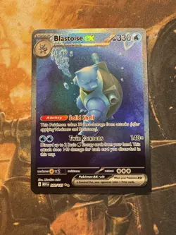 Pokemon Scarlet & Violet 151 TCG Blastoise EX 200/165 Sir Special Illustration - Image 1