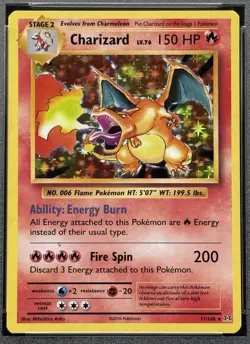 2016 POKEMON XY EVOLUTIONS 11/108 CHARIZARD HOLO PSA 7 - Image 2