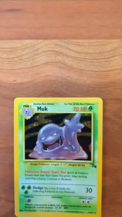 Muk 13/62 Fossil Holo Pokemon TCG VIntage Lightly Played Rare - Image 5