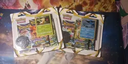 POKEMON BRILLIANT STARS LEAFEON GLACEON Promo 3 Pack BLISTER SET Factory Sealed. - Image 1