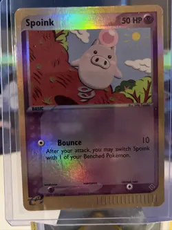 Pokemon TCG Spoink EX Dragon 73/97 Reverse Holo Common LP - Image 1