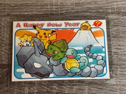 1999 Pokemon New Year Postcard Pikachu Squirtle Onix Japan Movie Promo RARE - Image 1
