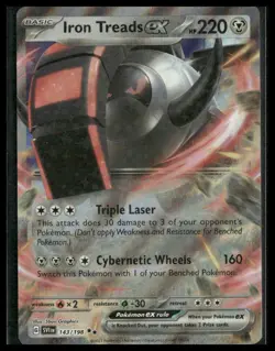 Iron Treads ex #143/198 SV01: Scarlet & Violet Base Set Pokemon NM - Image 1