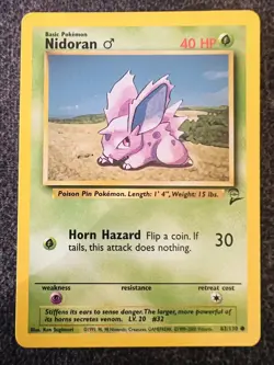 Nidoran 83/130 Common Pokemon Card NM - Image 1