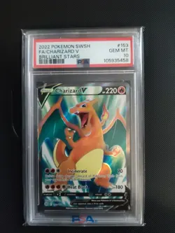 Charizard V - 153/172 - Ultra Rare - Brilliant Stars - Pokemon Card - PSA 10 - Image 1