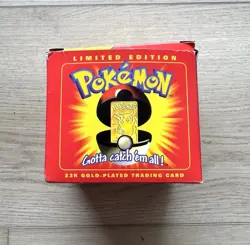 1999 Pokemon Limited Edition Pikachu 23K Gold-Plated Trading Card SEALED NEW - Image 3