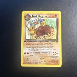 Dark Dugtrio 23/82 Team Rocket 1st Edition Pokemon Card Moderately Played - Image 1