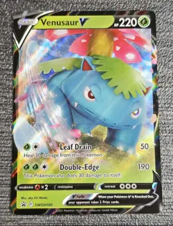 Venusaur V SWSH100 Sword & Shield Ultra Rare Holo Promo Pokemon Card NM - Image 1