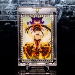 Kurumi Tokisaki Gengar Silver Metal Framed Card Jewel Encrusted Date a Live - Image 1