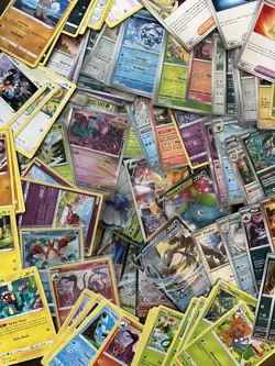 Lot of 100 Pokemon TCG Cards - Holos - 1x V/Ex etc - No Duplicates - READ - Image 1