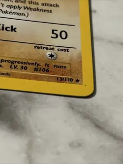 Hitmonlee 13/110 Holo Rare Legendary Collection Pokemon Card - Image 3