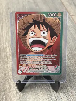 Monkey D. Luffy Trading Card One Piece TCG OP13-001 Leader Parallel NM - Image 3
