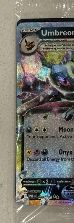 Pokemon TCG Umbreon ex Prismatic Evolutions Stamp Promo Card 060/131 - SEALED - Image 5