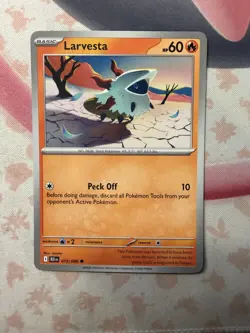 Larvesta Common SV: Black Bolt 015/086 NM English Pokemon Card - Image 1