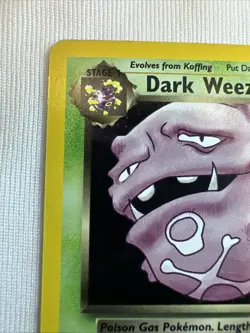 Dark Weezing 14/82 Team Rocket Holo WOTC Pokemon 2000 Card Vintage LP - Image 3
