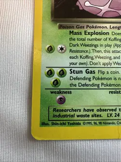 Dark Weezing 14/82 Team Rocket Holo WOTC Pokemon 2000 Card Vintage LP - Image 4