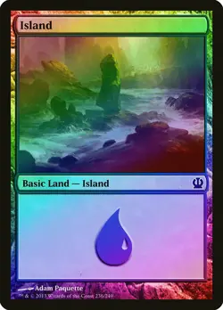 Island (236) FOIL Theros PLD Basic Land MAGIC THE GATHERING MTG CARD ABUGames - Image 1