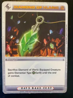 Diamond of Vlaric 2007 Chaotic Battlegear Card Dawn of Perim Copper Rare 138/232 - Image 1