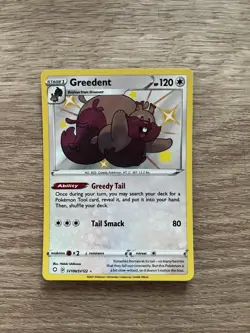 Pokemon Card Greedent SV100/SV122 Shining Fates Baby Shiny Vault Near Mint - Image 1