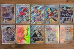 Lot of (10) Pokemon TCG Trainer Gallery Full Art Trainer Cards - Various Sets - Image 1
