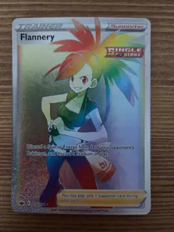 Lot of 2 Pokemon Rainbow Full Art Trainer Cards- Flannery 215/198 & Kabu 077/073 - Image 2