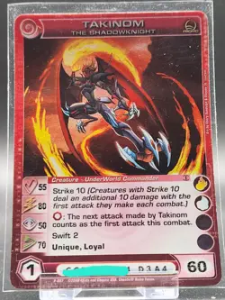 Chaotic Card : Takinom The Shadowknight PROMO CARD Roto Ultra Rare Creature - Image 1