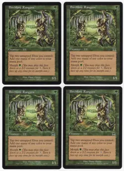 Birchlore Rangers x4 4x 2002 Onslaught PLAYSET Green Common Creature MTG NM AZ1 - Image 1