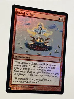Magic the Gathering- MTG - Braid of Fire - Coldsnap - 2006 - Foil - LP - Image 2