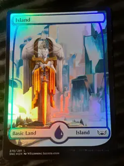 Island 275 Full Art FOIL , Streets of New Capenna , NM , MTG, FREE SHIPPING - Image 1