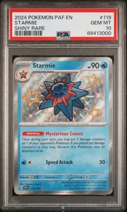 2024 POKEMON PALDEAN FATES #119 STARMIE-BABY SHINY PSA 10 - Image 1